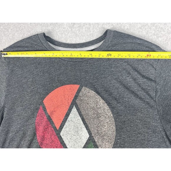 Volcom Top Mens Large Grey Splicer Graphic Tee Modern Fit Shirt Stone 1991 Retro - Picture 4 of 14